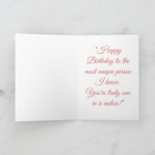 Sweet One in a Melon Birthday Card Kaart (Binnen)