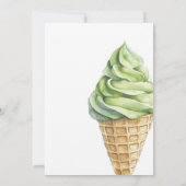 Sweet One Invitation, Ice Cream One Party Kaart (Achterkant)