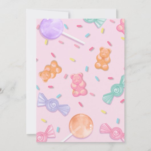 Sweet One Invitation Kaart (Achterkant)