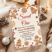 Sweet One kerstvakantie 1e verjaardagsfeestje Kaart