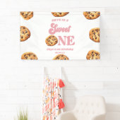 Sweet One Koekjes en Melk 1e Verjaardagsfeestje Spandoek (Insitu)