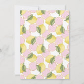 Sweet One Lemon 1e verjaardagsfeestje Uitnodigen Kaart (Achterkant)