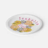 Sweet One Lemon First Birthday Papieren Bordje (Gekanteld)