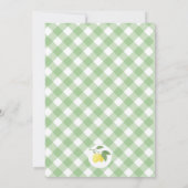 Sweet One Lemon & Floral Thmed Birthday Party Kaart (Achterkant)