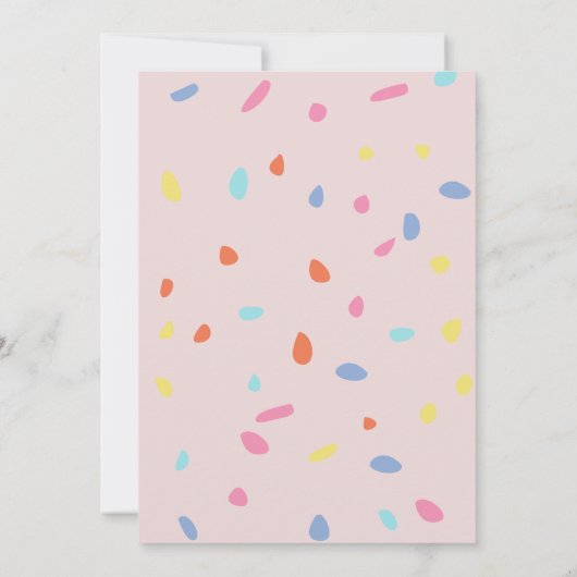 Sweet One Leuke Waterverf Donut 1e Verjaardag Kaart (Achterkant)