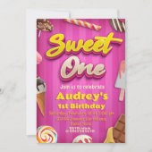 Sweet One - Meisje 1e verjaardag Kaart (Voorkant)