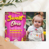 Sweet One - Meisje 1e verjaardag met foto Kaart