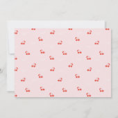 Sweet One Meisje Verjaardag Cherry Zomer Foto Kaart (Achterkant)