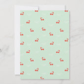 Sweet One Meisje Verjaardag Uitnodiging Cherry Zom (Achterkant)