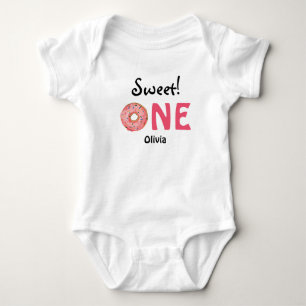Sweet One met roze donut Romper