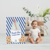 Sweet One Milk Cookie Verjaardag Bedankkaart (Staand voorkant)