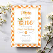 Sweet One Orange Citrus 1st Birthday Kaart