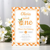 Sweet One Orange Citrus 1st Birthday Kaart