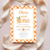 Sweet One Orange Citrus 1st Birthday Kaart