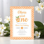 Sweet One Orange Citrus 1st Birthday Kaart