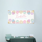 Sweet One Pastel 1st Birthday Party Backdrop Large Spandoek (Beurs)
