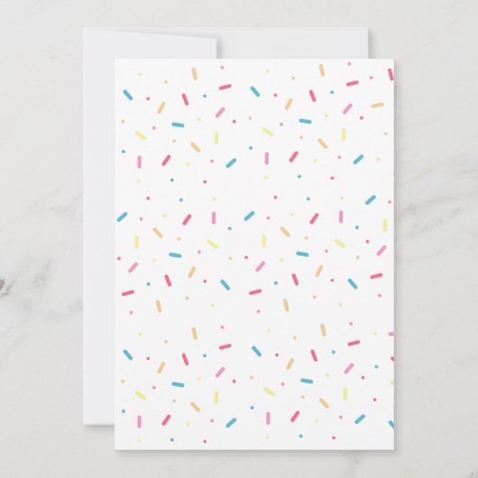 Sweet One Pastel Pink Donut Snoep eerste verjaarda Kaart (Achterkant)