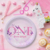 Sweet ONE Pastel Vlinder 1e Verjaardag Papieren Bordje (Feest)