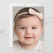 Sweet One Peach Birthday Thank You Bedankkaart (Achterkant)