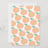 Sweet One Peach Theme Girls First Birthday Kaart (Achterkant)