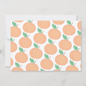 Sweet One Peach Theme Girls First Birthday Kaart (Achterkant)