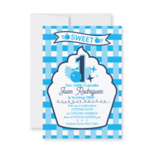 Sweet One Photo Invitations Flat Thank You Card