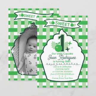 Sweet One Photo Invitations Flat Thank You Card Bedankkaart