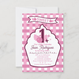 Sweet One Photo Invitations Flat Thank You Card Bedankkaart