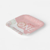 Sweet One Pink Frosting Girl's First Birthday Papieren Bordje (Gebogen)