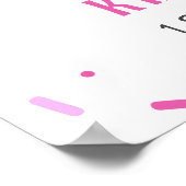 Sweet One Pink Gold Donut eerste verjaardag welkom Poster (Hoek)