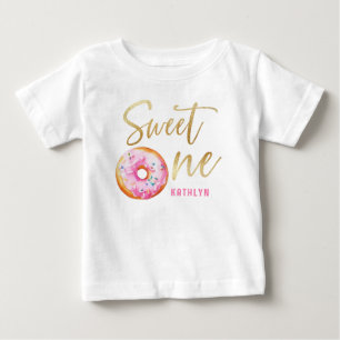 Sweet One Pink Gold Donut Girl Verjaardag