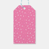 Sweet One Pink Gold Donut Sprinkles Meisje Verjaar Cadeaulabel (Achterkant)