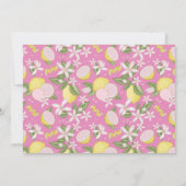 Sweet One Pink Lemon 1st Birthday Foto Kaart (Achterkant)