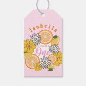 Sweet One Pink Lemon First Birthday Cadeaulabel (Voorkant)