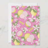 Sweet One Pink Lemonade 1e verjaardag Uitnodigen Kaart (Achterkant)