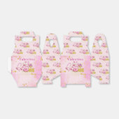 Sweet One Roze Desserts Meisje's 1e Verjaardagsfee Bedankdoosjes (Uitgevouwen)