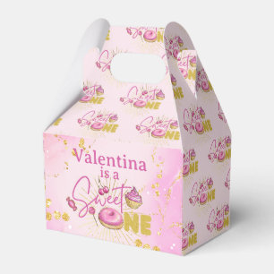 Sweet One Roze Desserts Meisje's 1e Verjaardagsfee Bedankdoosjes