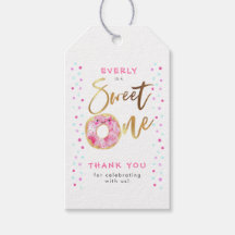 Sweet One Roze Donut Verjaardagsfeestje Cadeau Lab
