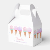 Sweet One Roze Pastel Ijs Verjaardag Bedankdoosjes (Voorkant Zijde)