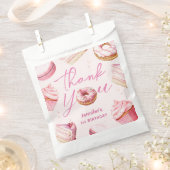 Sweet One Roze Schattige Donuts Meisje 1e Verjaard Bedankzakje (Geknipt)