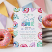 Sweet One Schattige Doughnuts Boy 1e verjaardagsfe Kaart