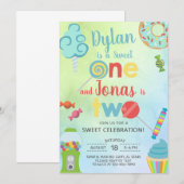 Sweet One siblings eerste, eerste verjaardagsuitno Kaart (Voorkant / Achterkant)