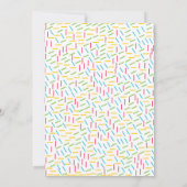 Sweet One Sprinkles Birthday Party Kaart (Achterkant)