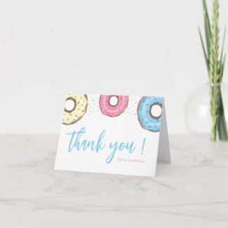 Sweet One Sprinkles Donut 1st verjaardagsfeestje Bedankkaart