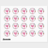 Sweet One Sprinkles Ijs en Cake Verjaardag Ronde Sticker (Vel)