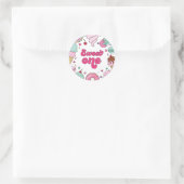 Sweet One Sprinkles Ijs en Cake Verjaardag Ronde Sticker (Tas)