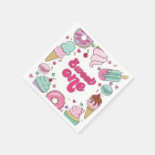 Sweet One Sprinkles Ijs en Cake Verjaardag Servet (Hoek)