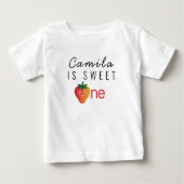 Sweet One Strawberry 1st Birthday T-shirt (Voorkant)