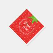 Sweet One Strawberry Birthday Paper Servet (Hoek)