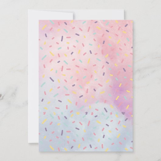 Sweet One verjaardagsuitnodiging voor meisje Kaart (Achterkant)